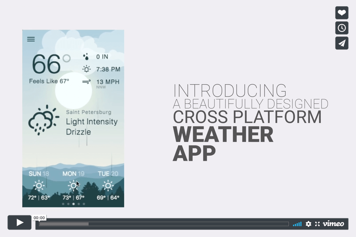 Demo Video of Weather Bar